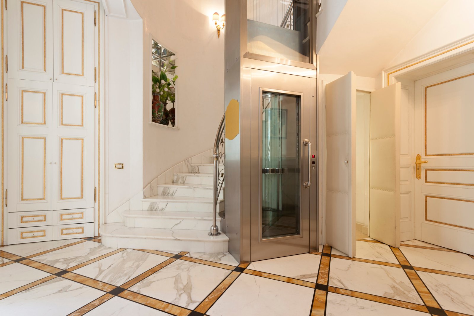 elevator in luxury villa